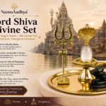 Lord Shiva Divine Set Brass Idol for Home Temple & Spiritual Decor